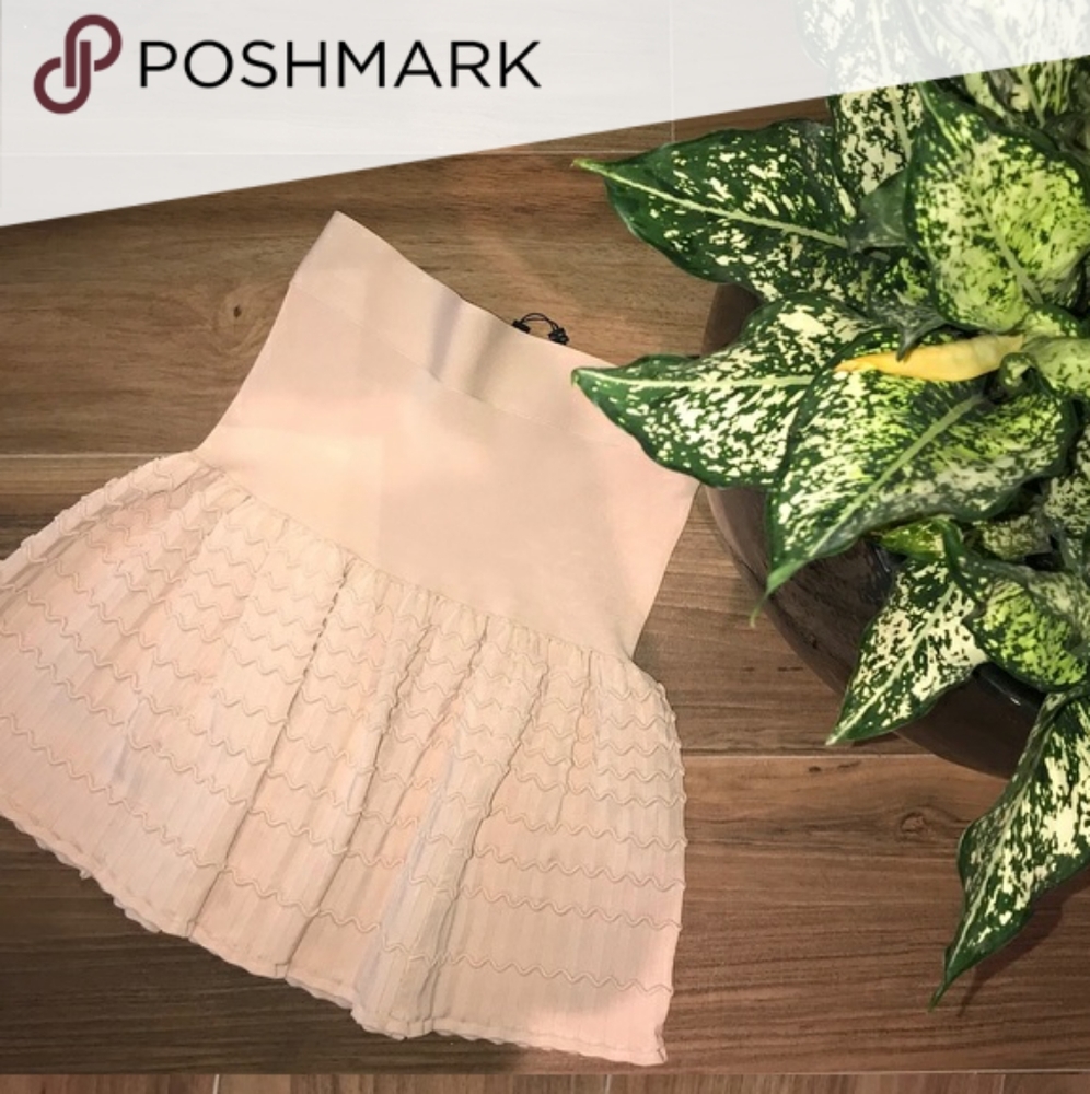 BCBG Light Peach flair skirt high rise